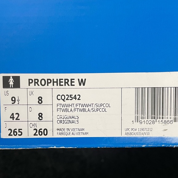 *Gently Used* adidas Prophere Triple White Womens Size 9.5 - Picture 7 of 7